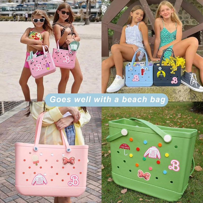 Lckaey Rubber Beach Bag Accessories-PVC Rubber decoration-for EVA Purse Bogg Inserts Y064Figure 39 - Image 4